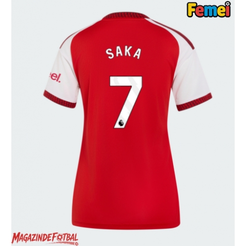 Arsenal Bukayo Saka #7 Tricou Fotbal Replică 2026-27 Femei Acasa Arsenal Bukayo Saka #7 Tricou Fotbal Replică 2026-27 Femei Acasa